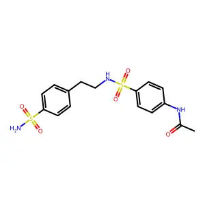 N-(4-{[2-(4-sulfamoylphenyl)ethyl]sulfamoyl}phenyl)acetamide structure