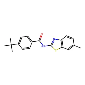 4-tert-butyl-N-(6-methyl-1,3-benzothiazol-2-yl)benzamide structure