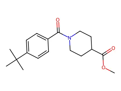 Methyl 1-[(4-tert-butylphenyl)carbonyl]piperidine-4-carboxylate structure