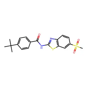 4-(tert-butyl)-N-(6-(methylsulfonyl)benzo[d]thiazol-2-yl)benzamide structure