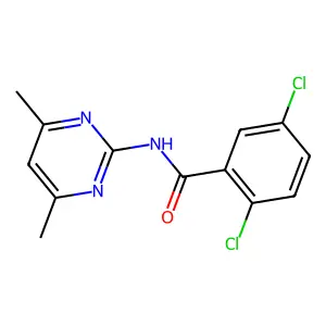 2,5-dichloro-N-(4,6-dimethylpyrimidin-2-yl)benzamide structure