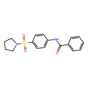 N-(4-pyrrolidin-1-ylsulfonylphenyl)benzamide structure