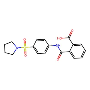 N-[4-(Pyrrolidine-1-sulfonyl)-phenyl]-phthalamic acid structure