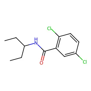 2,5-dichloro-N-(pentan-3-yl)benzamide structure