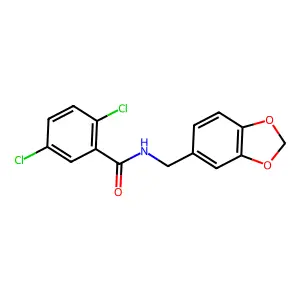N-(1,3-benzodioxol-5-ylmethyl)-2,5-dichlorobenzamide structure