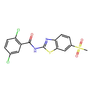 2,5-dichloro-N-(6-(methylsulfonyl)benzo[d]thiazol-2-yl)benzamide structure