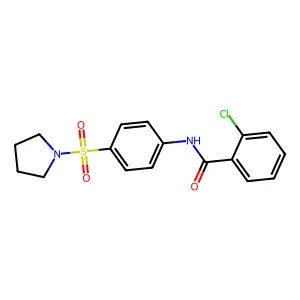 2-chloro-N-[4-(1-pyrrolidinylsulfonyl)phenyl]benzamide structure