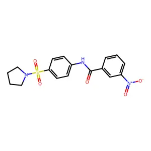 3-nitro-N-[4-(1-pyrrolidinylsulfonyl)phenyl]benzamide structure