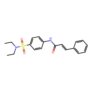 (E)-N-[4-(diethylsulfamoyl)phenyl]-3-phenylprop-2-enamide structure