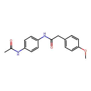 N-[4-(acetylamino)phenyl]-2-(4-methoxyphenyl)acetamide structure