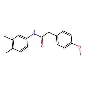N-(3,4-dimethylphenyl)-2-(4-methoxyphenyl)acetamide structure