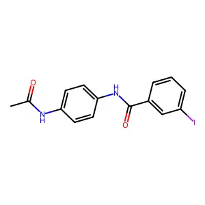 N-[4-(acetylamino)phenyl]-3-iodobenzamide structure