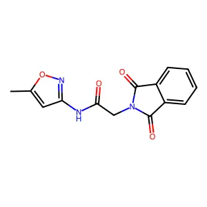 2-(1,3-dioxoisoindol-2-yl)-N-(5-methyl-1,2-oxazol-3-yl)acetamide structure