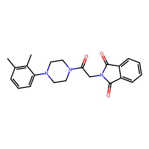 2-[2-[4-(2,3-Dimethylphenyl)piperazin-1-yl]-2-oxoethyl]isoindole-1,3-dione structure