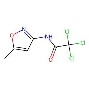2,2,2-trichloro-N-(5-methyl-1,2-oxazol-3-yl)acetamide structure