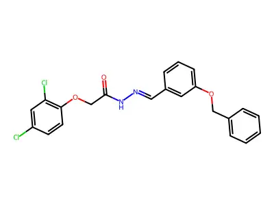 N'-(3-(Benzyloxy)benzylidene)-2-(2,4-dichlorophenoxy)acetohydrazide structure