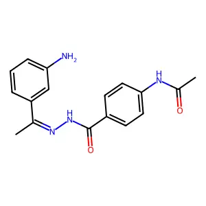 N-[4-({2-[(E)-1-(3-Aminophenyl)ethylidene]hydrazino}carbonyl)phenyl]acetamide structure