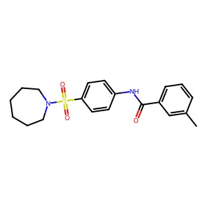 N-[4-(azepan-1-ylsulfonyl)phenyl]-3-methylbenzamide structure