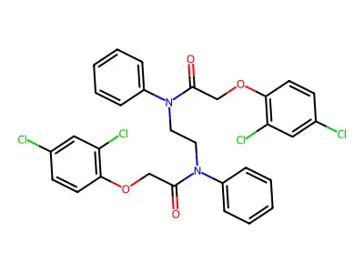 N,N'-1,2-ethanediylbis[2-(2,4-dichlorophenoxy)-N-phenylacetamide] structure