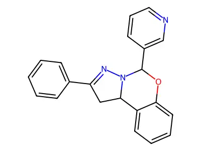 2-Phenyl-5-(3-pyridinyl)-1,10b-dihydropyrazolo[1,5-c][1,3]benzoxazine structure