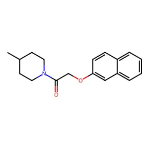 4-Methyl-1-[(2-naphthyloxy)acetyl]piperidine structure
