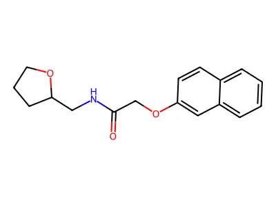 2-naphthalen-2-yloxy-N-(oxolan-2-ylmethyl)acetamide structure