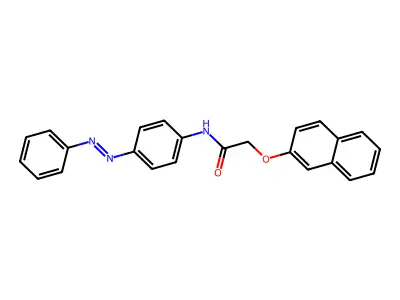 Acetamide, 2-(2-naphthalenyloxy)-N-[4-(2-phenyldiazenyl)phenyl]- structure