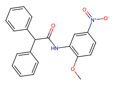 N-(2-methoxy-5-nitrophenyl)-2,2-diphenylacetamide structure