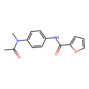 N-{4-[acetyl(methyl)amino]phenyl}-2-furamide structure