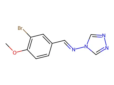 N-[(E)-(3-bromo-4-methoxyphenyl)methylidene]-4H-1,2,4-triazol-4-amine structure