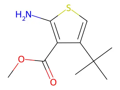 Methyl 2-amino-4-tert-butylthiophene-3-carboxylate structure