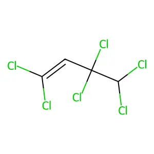 1,1,3,3,4,4-Hexachloro-1-butene structure
