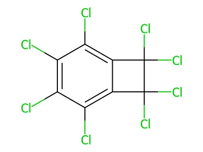 Perchlorobenzocyclobutene structure