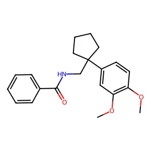 N-[[1-(3,4-dimethoxyphenyl)cyclopentyl]methyl]benzamide structure
