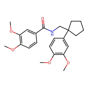 N-{[1-(3,4-dimethoxyphenyl)cyclopentyl]methyl}-3,4-dimethoxybenzamide structure