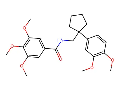 N-[[1-(3,4-dimethoxyphenyl)cyclopentyl]methyl]-3,4,5-trimethoxybenzamide structure