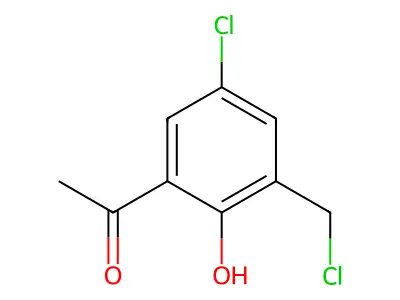 1-(5-Chloro-3-(chloromethyl)-2-hydroxyphenyl)ethan-1-one structure