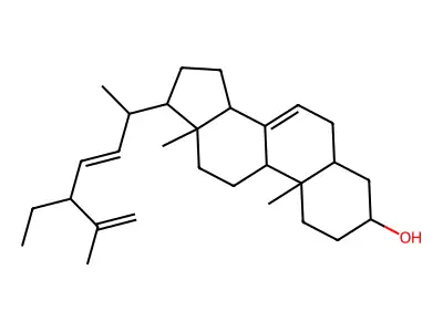 (3beta,5alpha,22E,24S)-Stigmasta-7,22,25-trien-3-ol structure