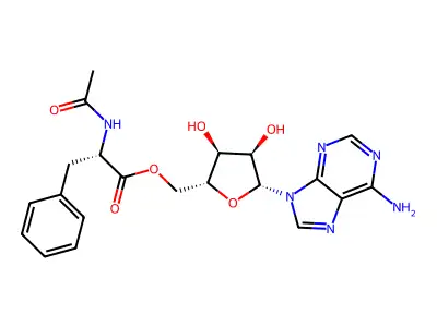 2'-O-(N-acetylphenylalanyl)adenosine structure