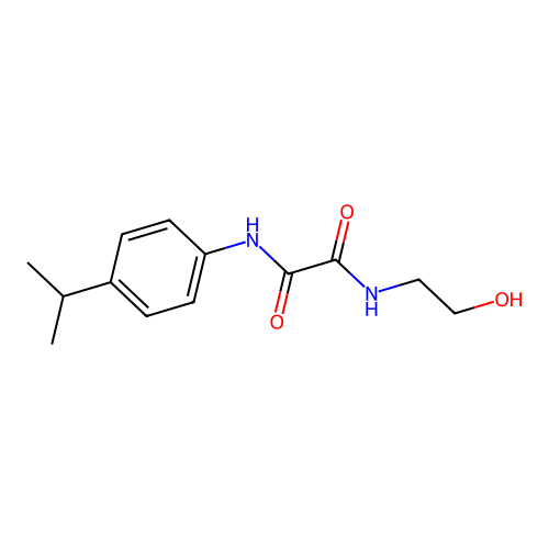 N-(2-hydroxyethyl)-N'-[4-(propan-2-yl)phenyl]ethanediamide structure