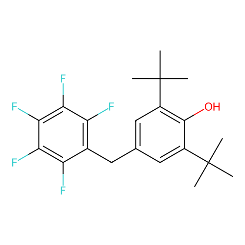 2,6-Di-tert-butyl-4-(pentafluorobenzyl)phenol structure