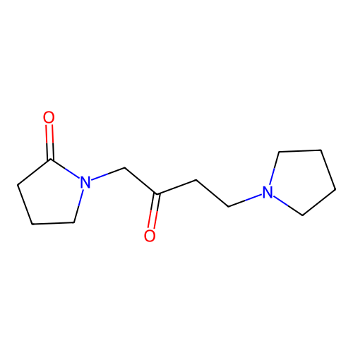 2-Pyrrolidinone, 1-[2-oxo-4-(1-pyrrolidinyl)butyl]- structure