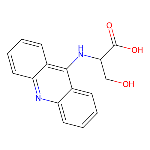 2-(Acridin-9-ylamino)-3-hydroxypropanoic acid structure