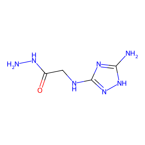 2-[(5-amino-1H-1,2,4-triazol-3-yl)amino]acetohydrazide structure