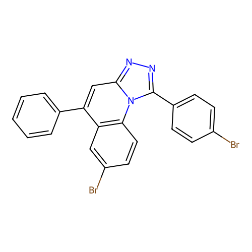 7-Bromo-1-(4-bromophenyl)-5-phenyl-[1,2,4]triazolo[4,3-a]quinoline structure