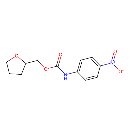 oxolan-2-ylmethyl N-(4-nitrophenyl)carbamate structure