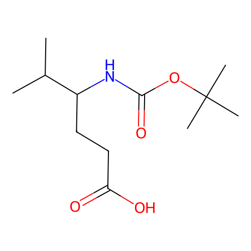 4-{[(Tert-butoxy)carbonyl]amino}-5-methylhexanoic acid structure
