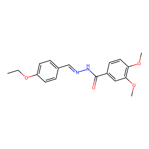 N-[(4-ethoxyphenyl)methylideneamino]-3,4-dimethoxybenzamide structure