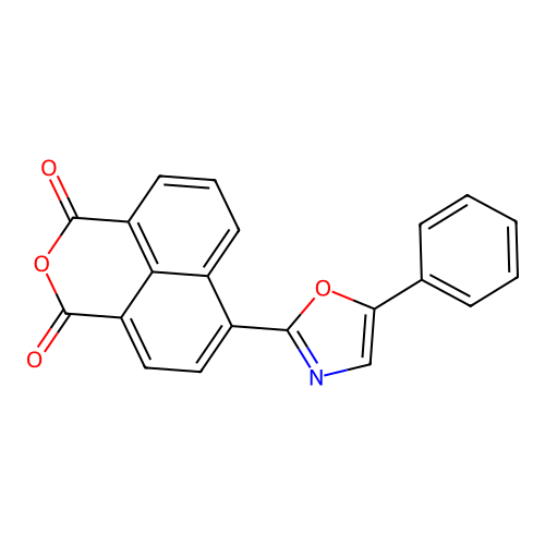 4-(5-Phenyl-2-oxazolyl)naphtalic anhydride structure