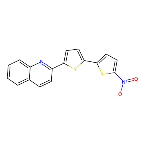 2-(5'-Nitro-[2,2'-bithiophen]-5-yl)quinoline structure
